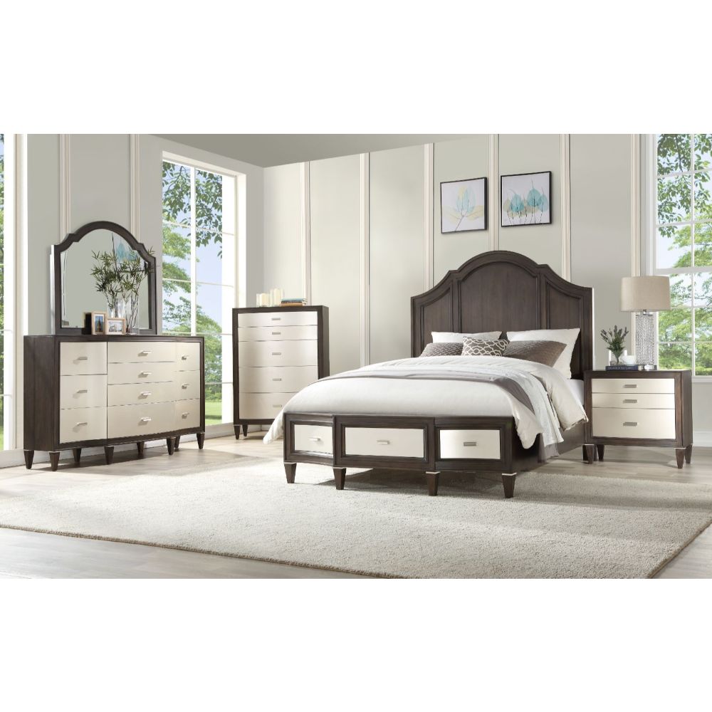 ACME - Peregrine Queen Bed with Storage in Walnut