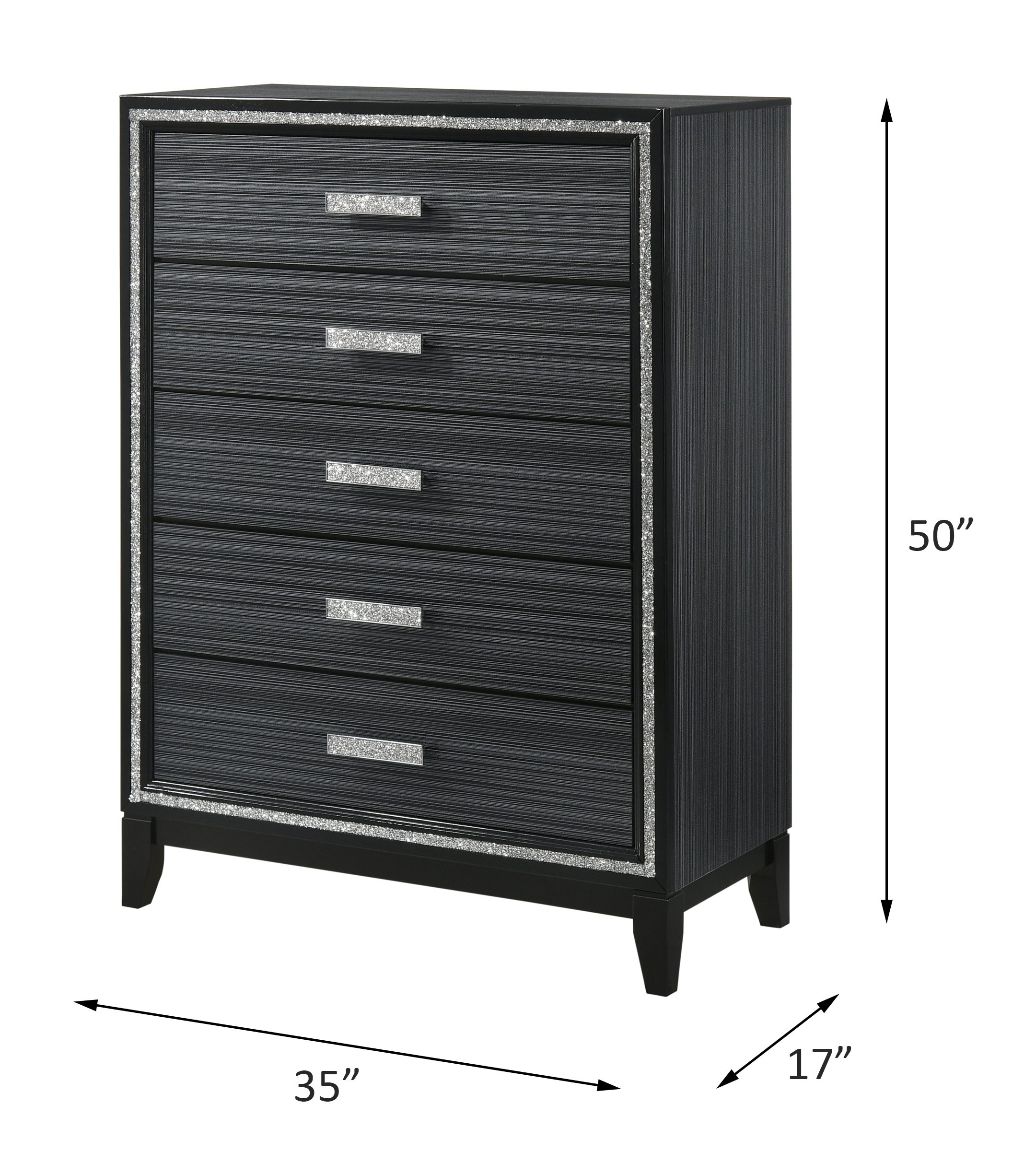 ACME Haiden Chest - Weathered Black Finish