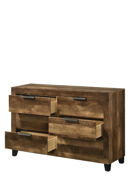 ACME - Morales Dresser in Rustic Oak