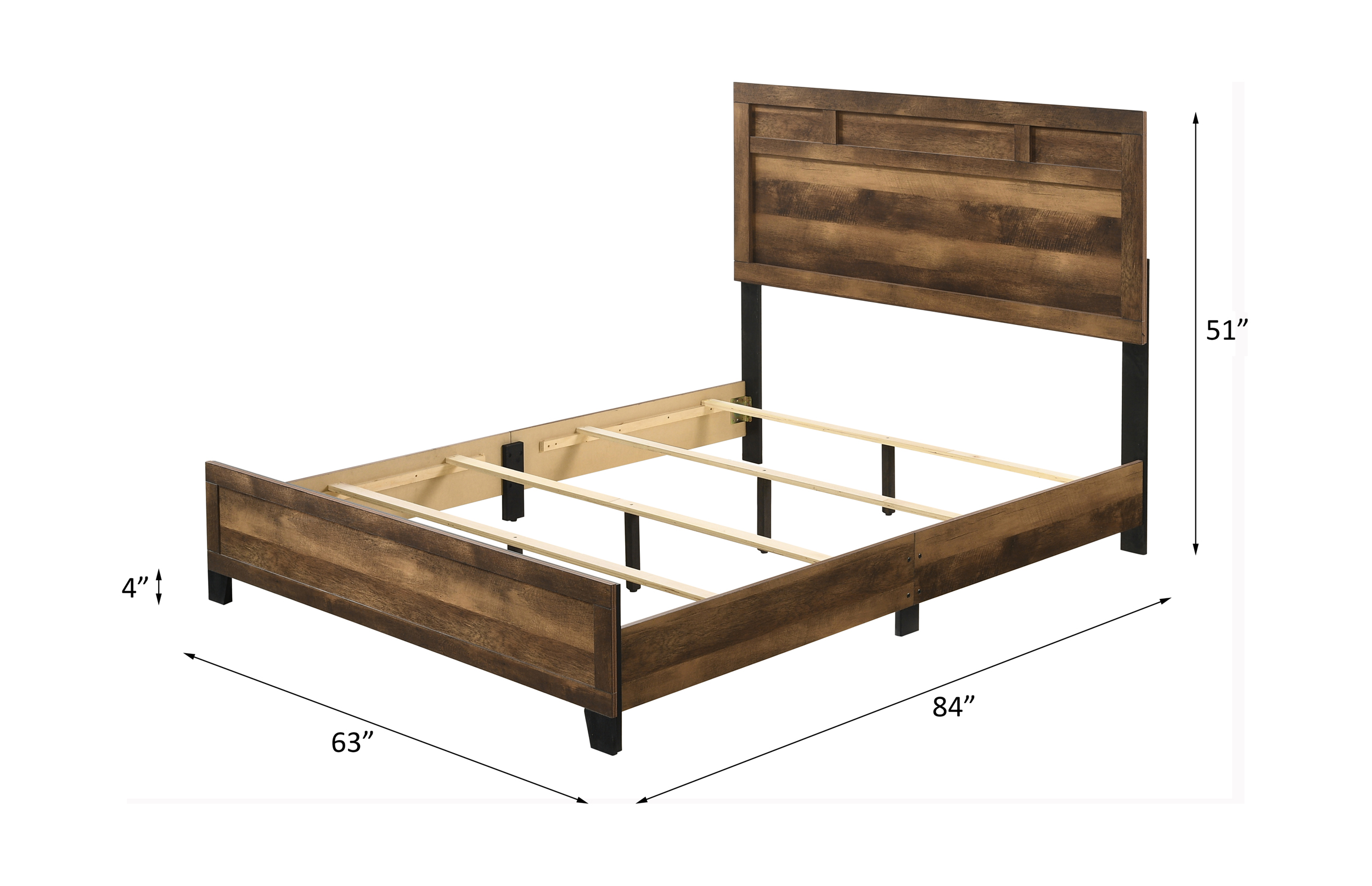 ACME Morales Queen Bed - Rustic Oak