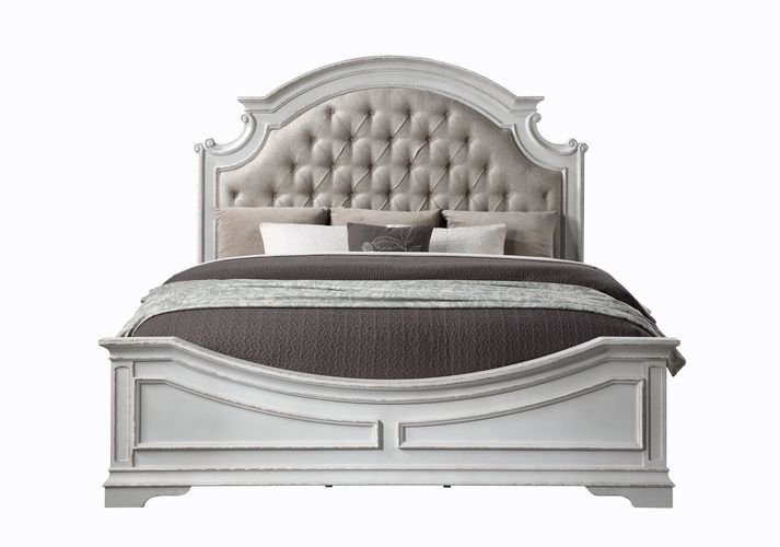 ACME Florian EK Bed - Beige/Antique White