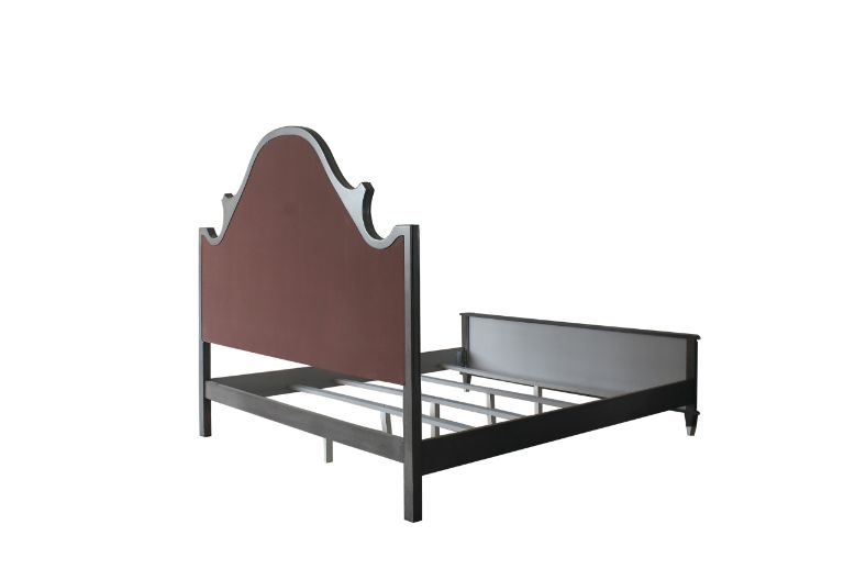 ACME House Beatrice CK Bed - Two Tone Beige Charcoal/Light Gray