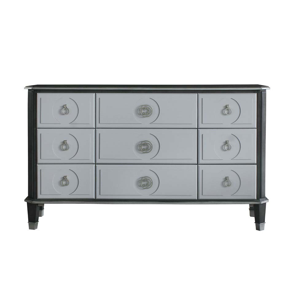 ACME - House Beatrice Dresser in Charcoal/Light Gray