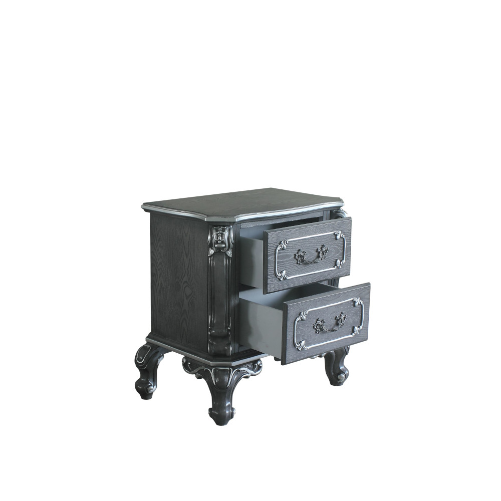 ACME - House Delphine Nightstand in Charcoal