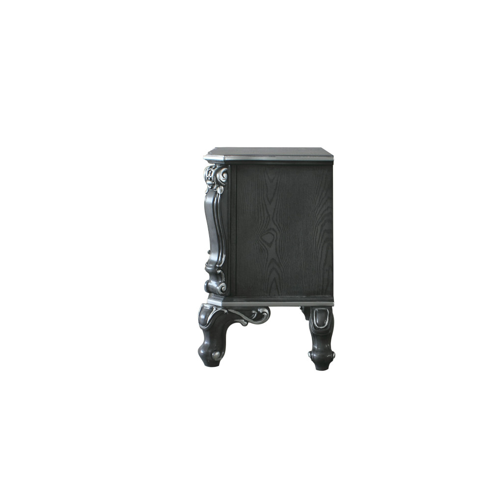 ACME - House Delphine Nightstand in Charcoal