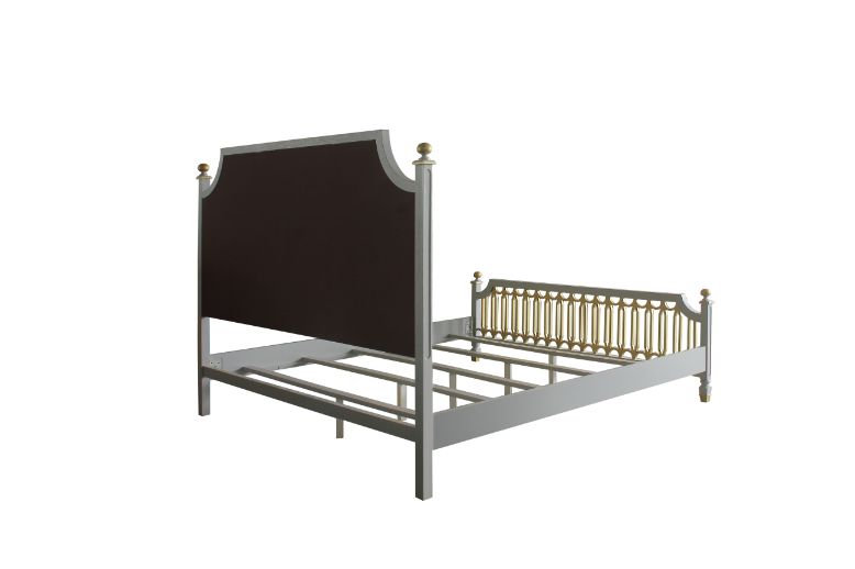 ACME House Marchese CK Bed - Beige/Pearl Gray