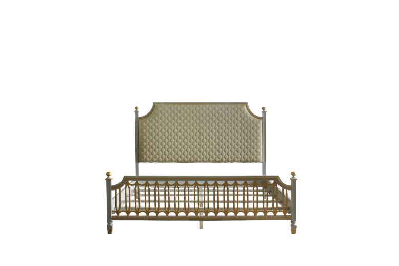 ACME House Marchese CK Bed - Beige/Pearl Gray