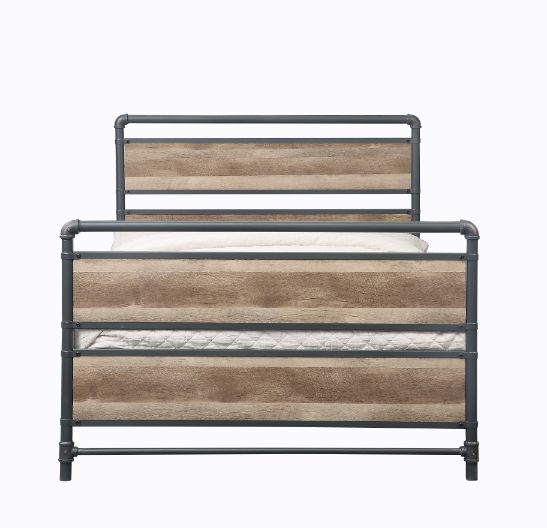 ACME - Brantley Full Bed in Antique Oak/Sandy Gray