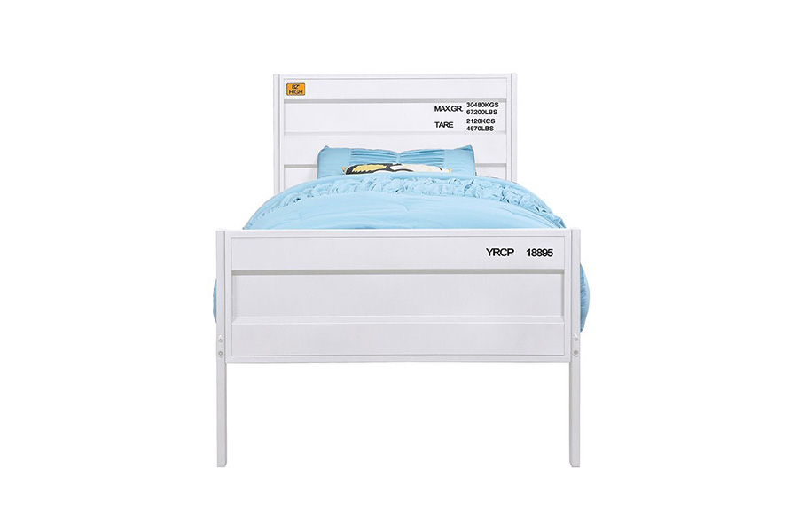 ACME Cargo Youth Panel Bed - White, Twin Size