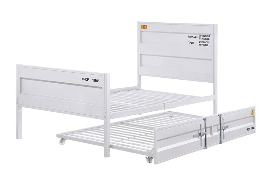 ACME Cargo Youth Panel Bed - White, Twin Size