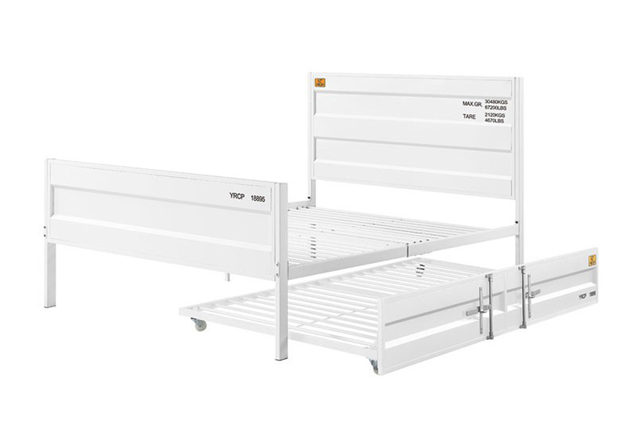 ACME Cargo Youth Panel Bed - White, Twin Size