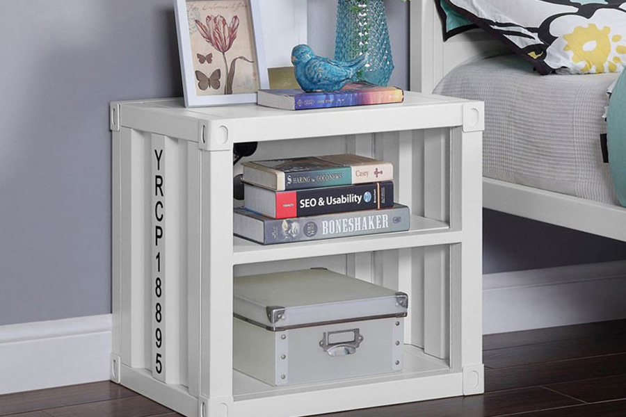 ACME Cargo Youth Nightstand - White