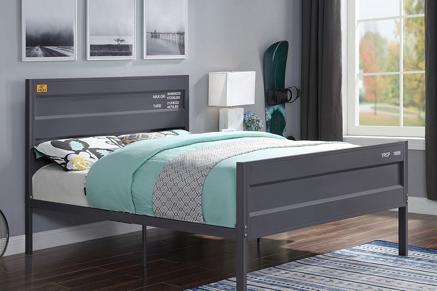 ACME Cargo Youth Panel Bed - Gunmetal, Twin Size