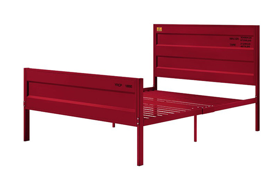 ACME Cargo Youth Panel Bed - Red, Twin Size