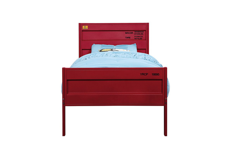 ACME Cargo Youth Panel Bed - Red, Twin Size