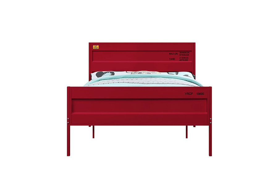 ACME Cargo Youth Panel Bed - Red, Twin Size