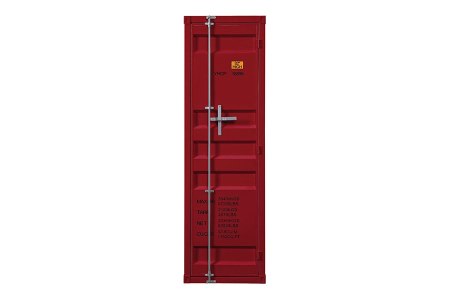 ACME Cargo Youth Single Door Wardrobe - Red