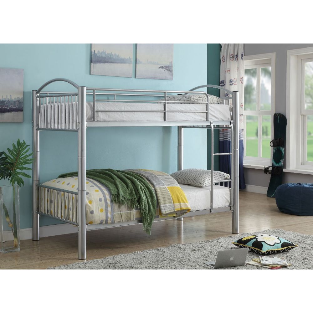 ACME Cayelynn Twin/Twin Bunk Bed - Silver