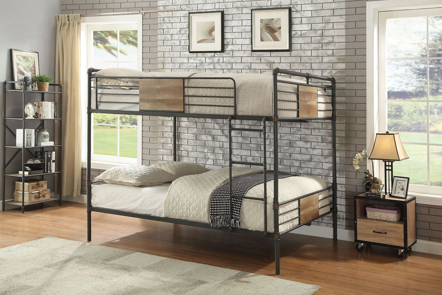 ACME - Brantley Sandy Black Bunk Bed