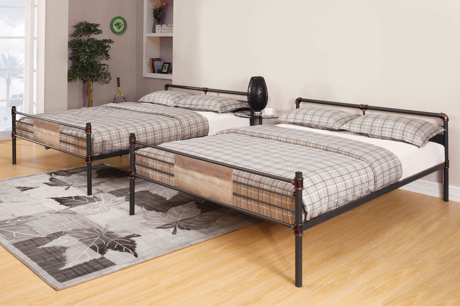 ACME - Brantley Sandy Black Bunk Bed