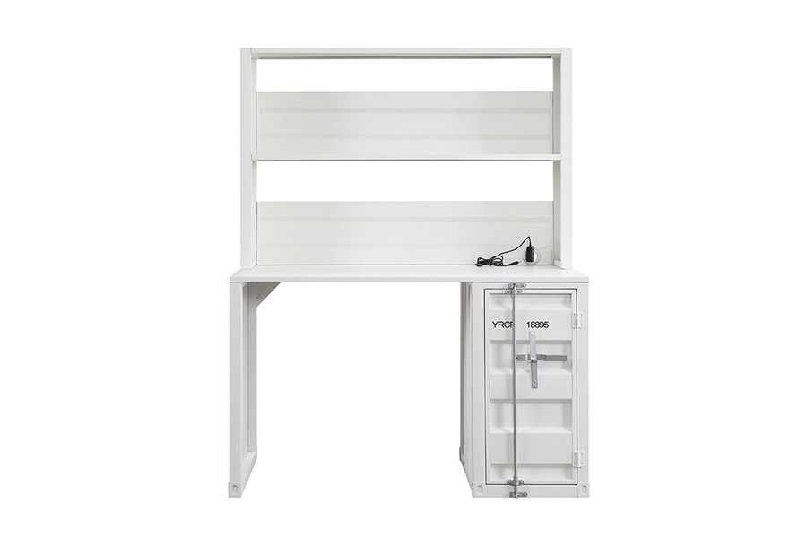 ACME Cargo Youth Desk with Hutch - White