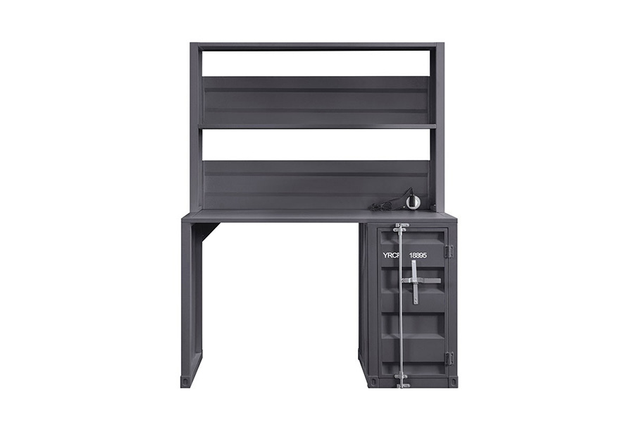 ACME Cargo Youth Desk with Hutch - Gunmetal