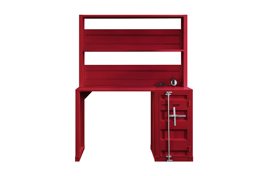 ACME Cargo Youth Desk with Hutch - Red