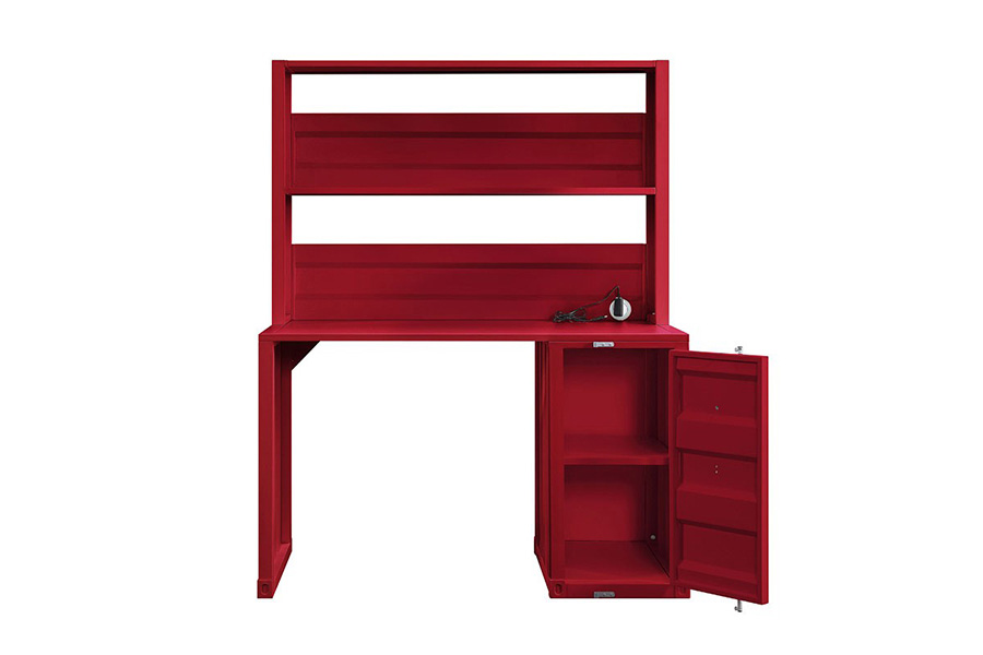 ACME Cargo Youth Desk with Hutch - Red