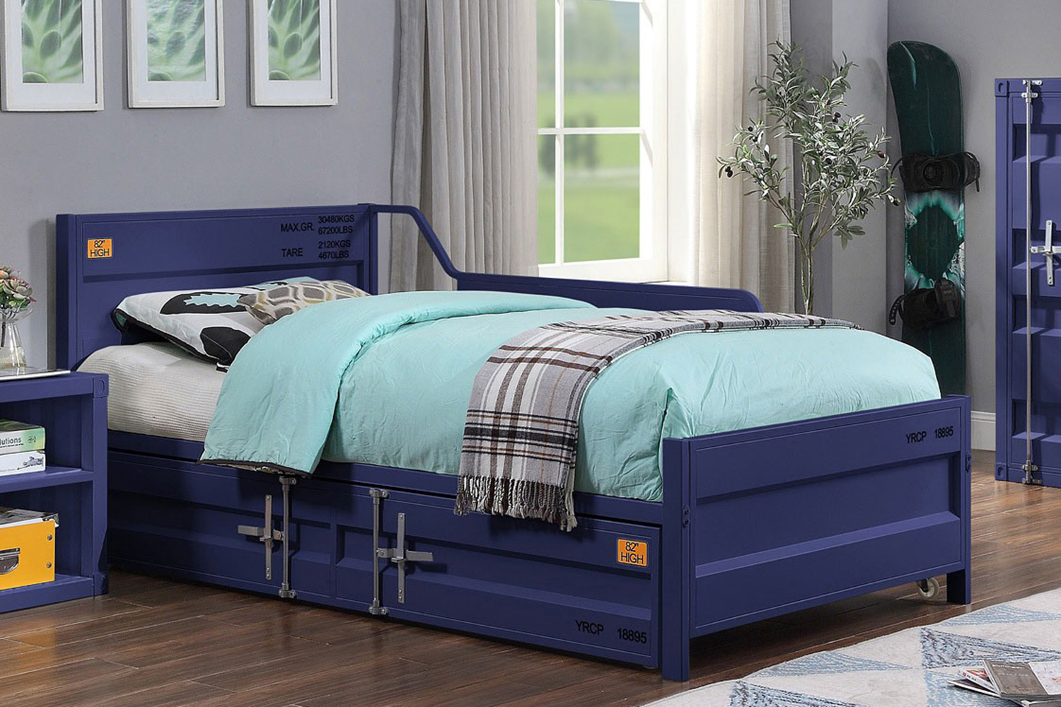 ACME Cargo Youth Daybed with Trundle - Blue