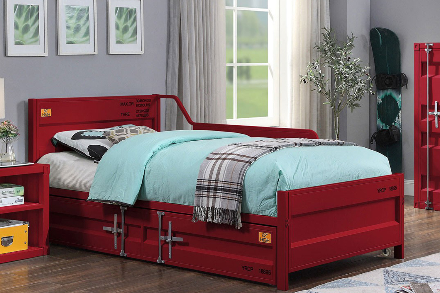 ACME Cargo Youth Daybed with Trundle - Red