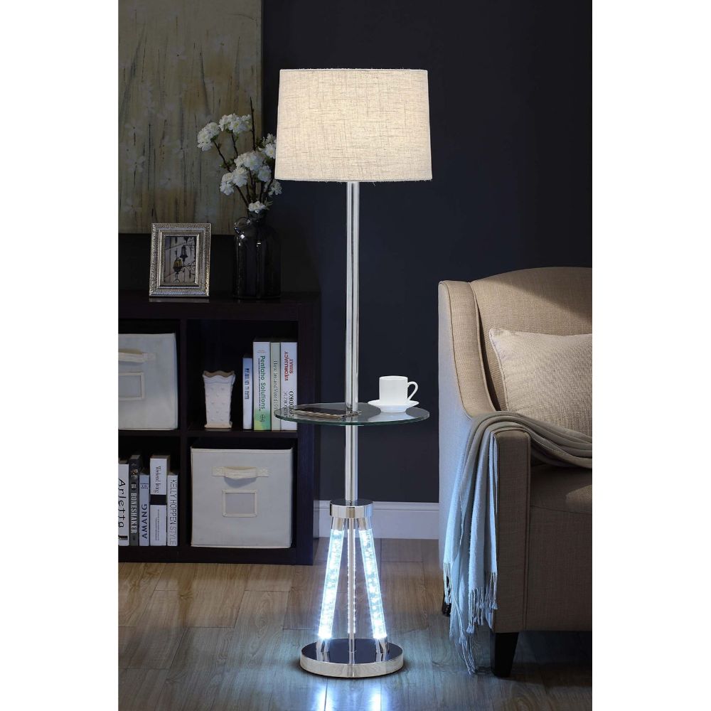 ACME - Cici Floor Lamp in Chrome