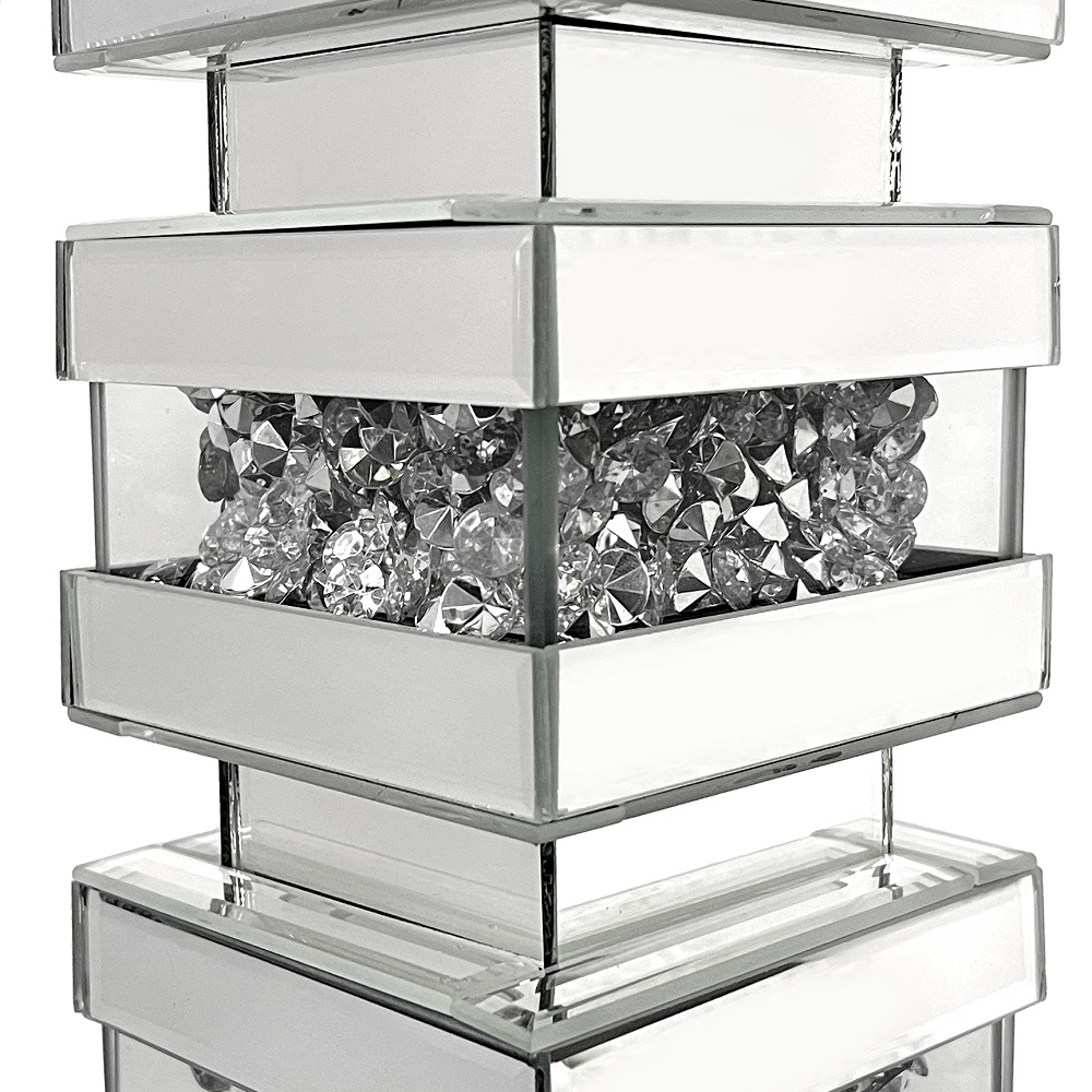 ACME - Noralie Table Lamp in Mirrored/Faux Diamonds (40242)