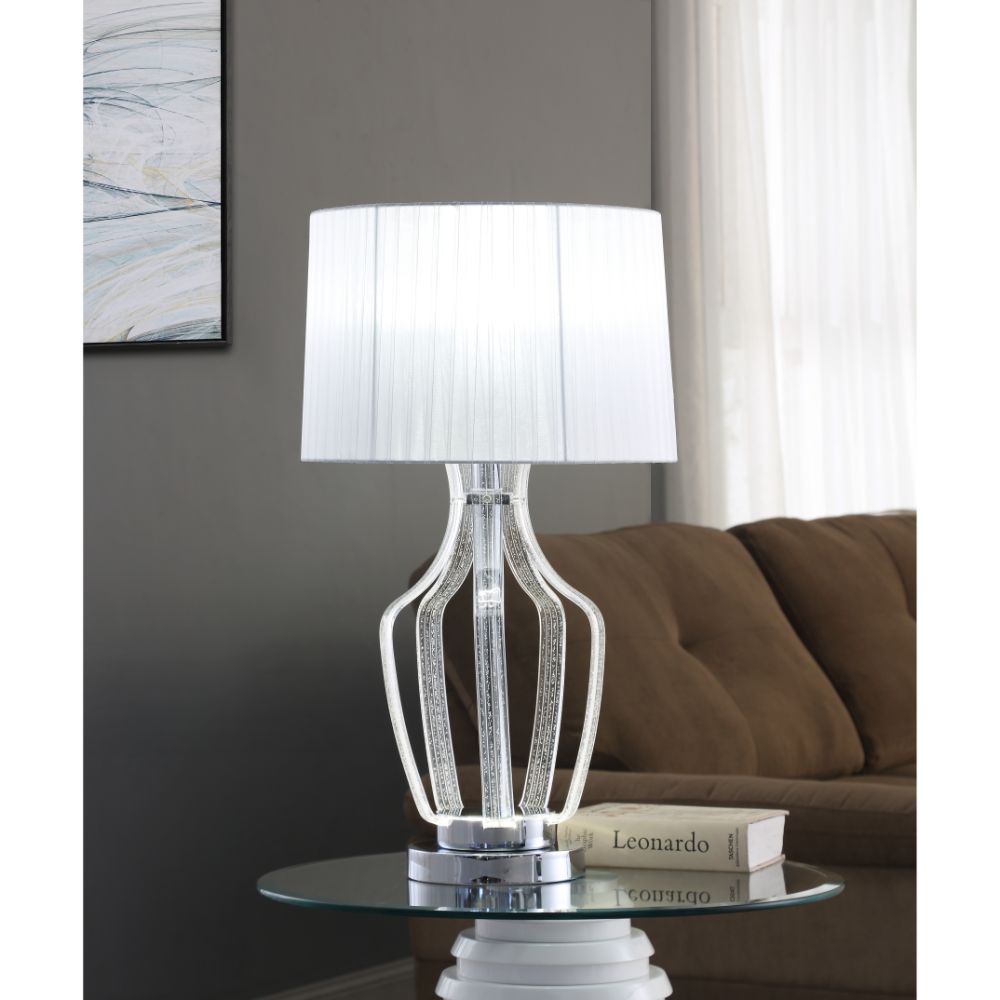 ACME - Mathilda Table Lamp in Clear Acrylic/Chrome