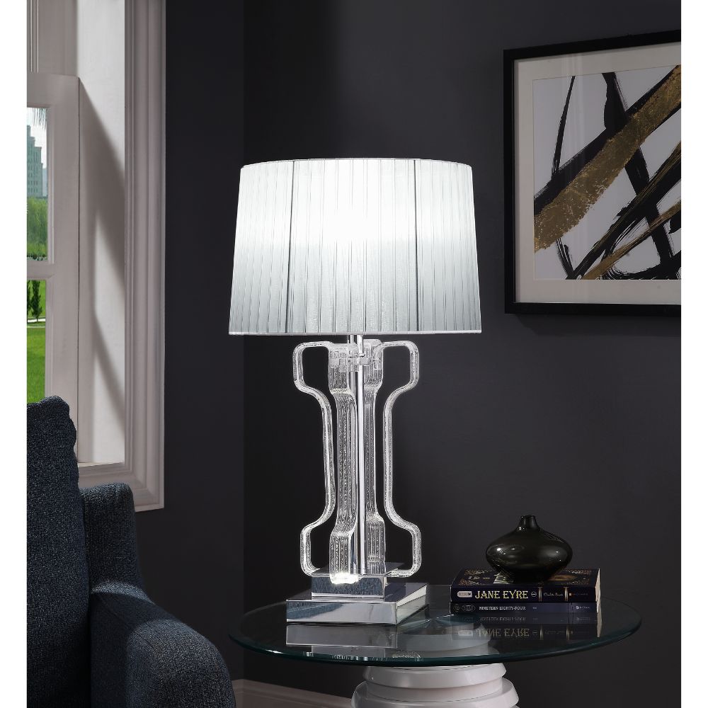 ACME - Melinda Table Lamp in Clear Acrylic/Chrome