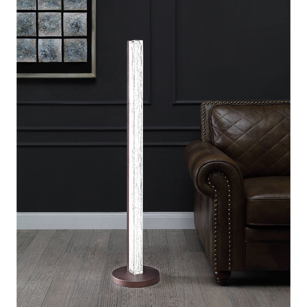 ACME - Vreni Floor Lamp in Clear/Brown