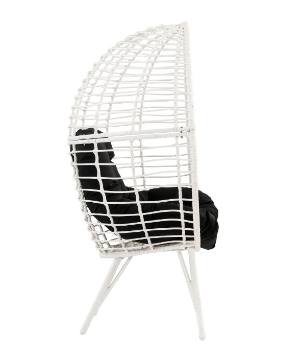 ACME - Galzed Patio Lounge Chair in Black/White Wicker