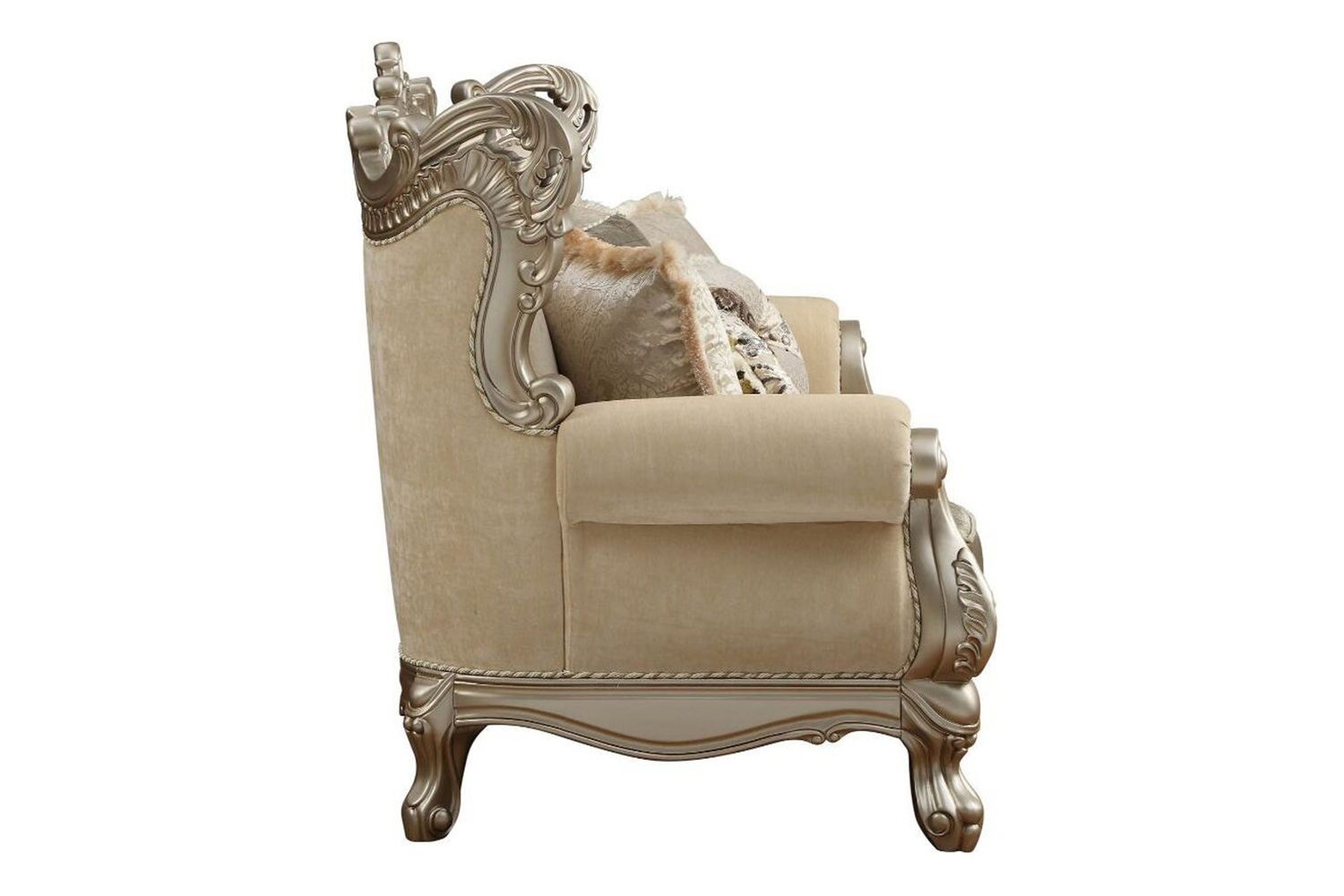 ACME - Ranita Sofa with 7 Pillows in Champagne