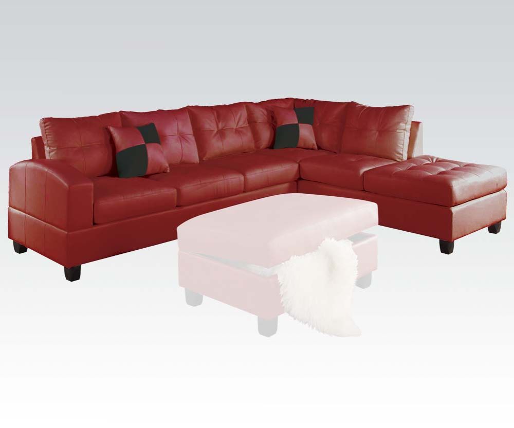 ACME - Kiva Reversible Sectional Sofa with 2 Pillows