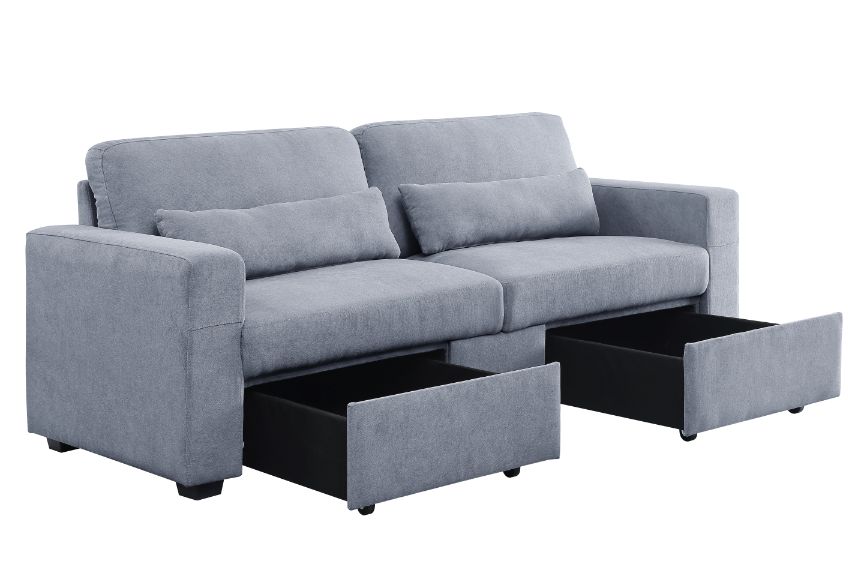 ACME - Rogyne Sofa with Storage in Gray