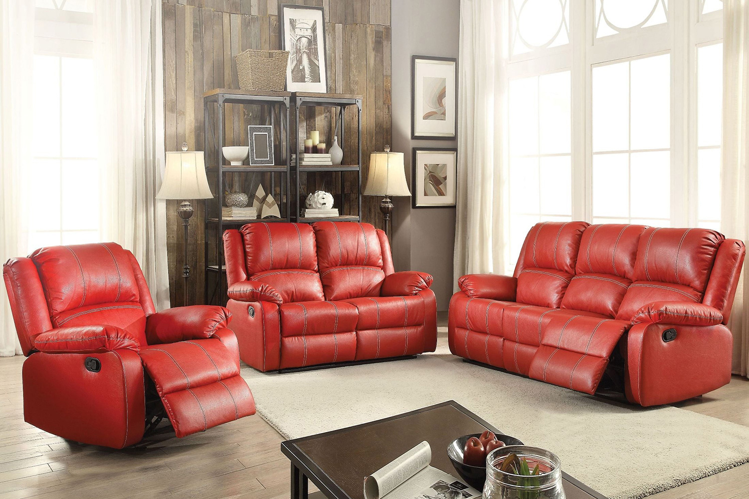 ACME Zuriel Reclining Sofa - Red