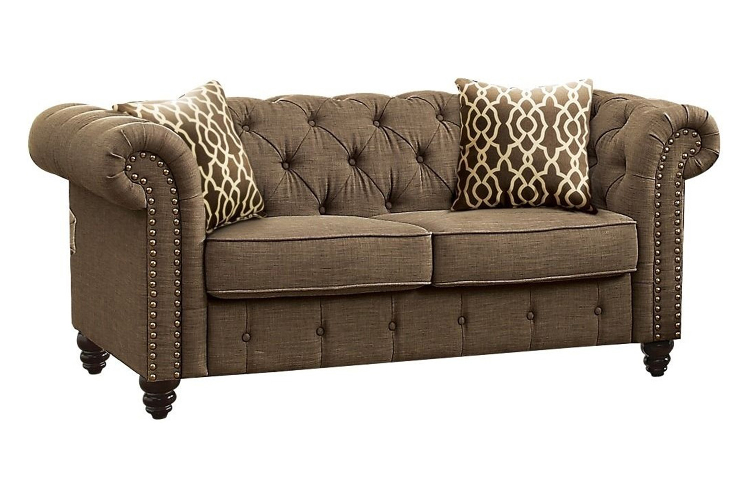 ACME - Aurelia Linen Loveseat