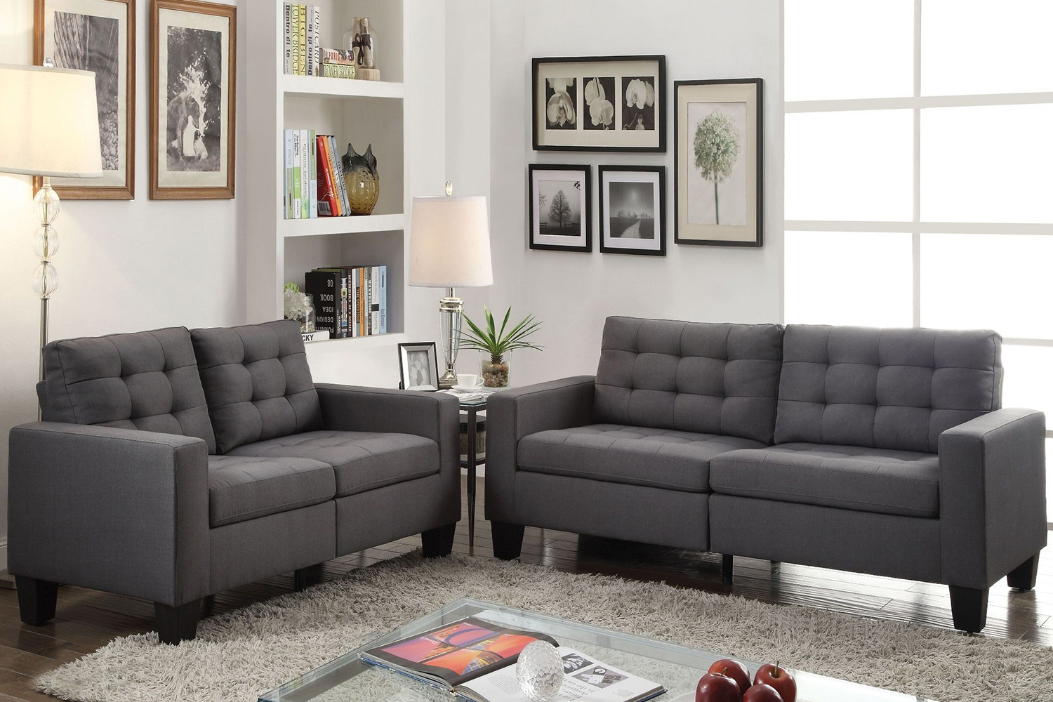 ACME - Earsom Loveseat in Gray