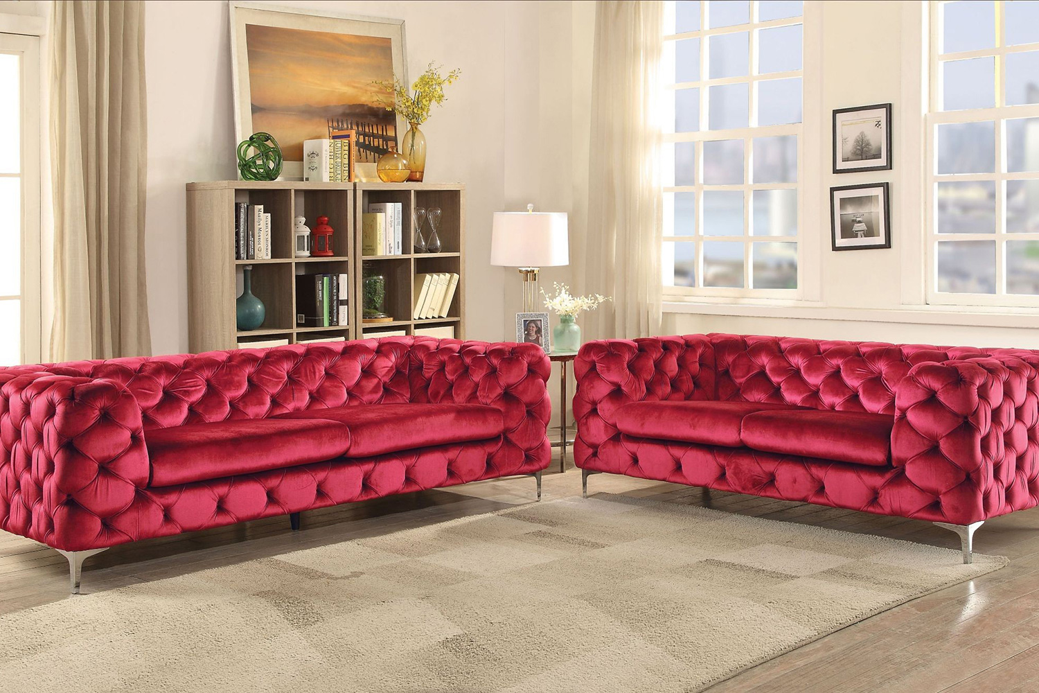 ACME - Adam Loveseat in Red