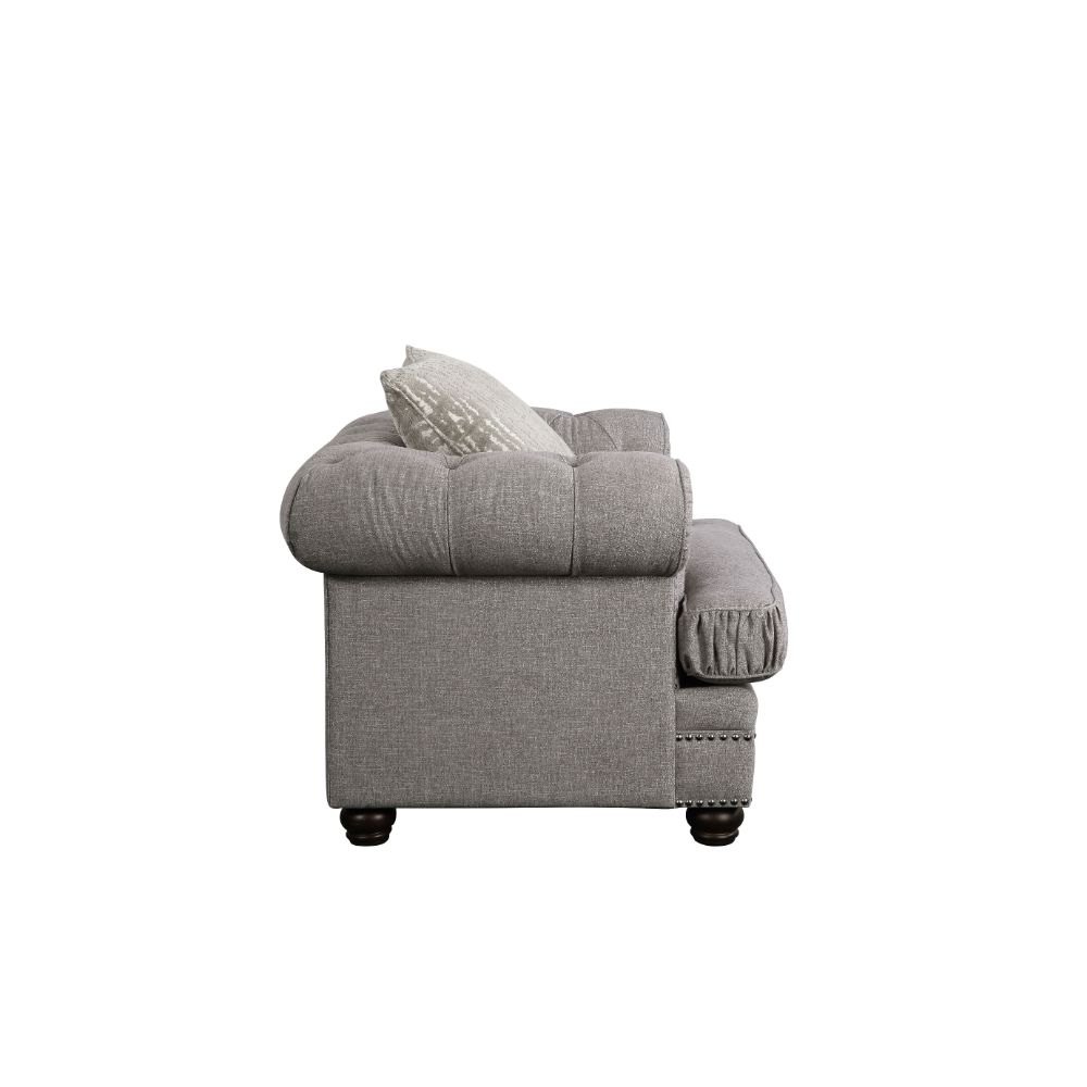 ACME - Gardenia Chair in Gray