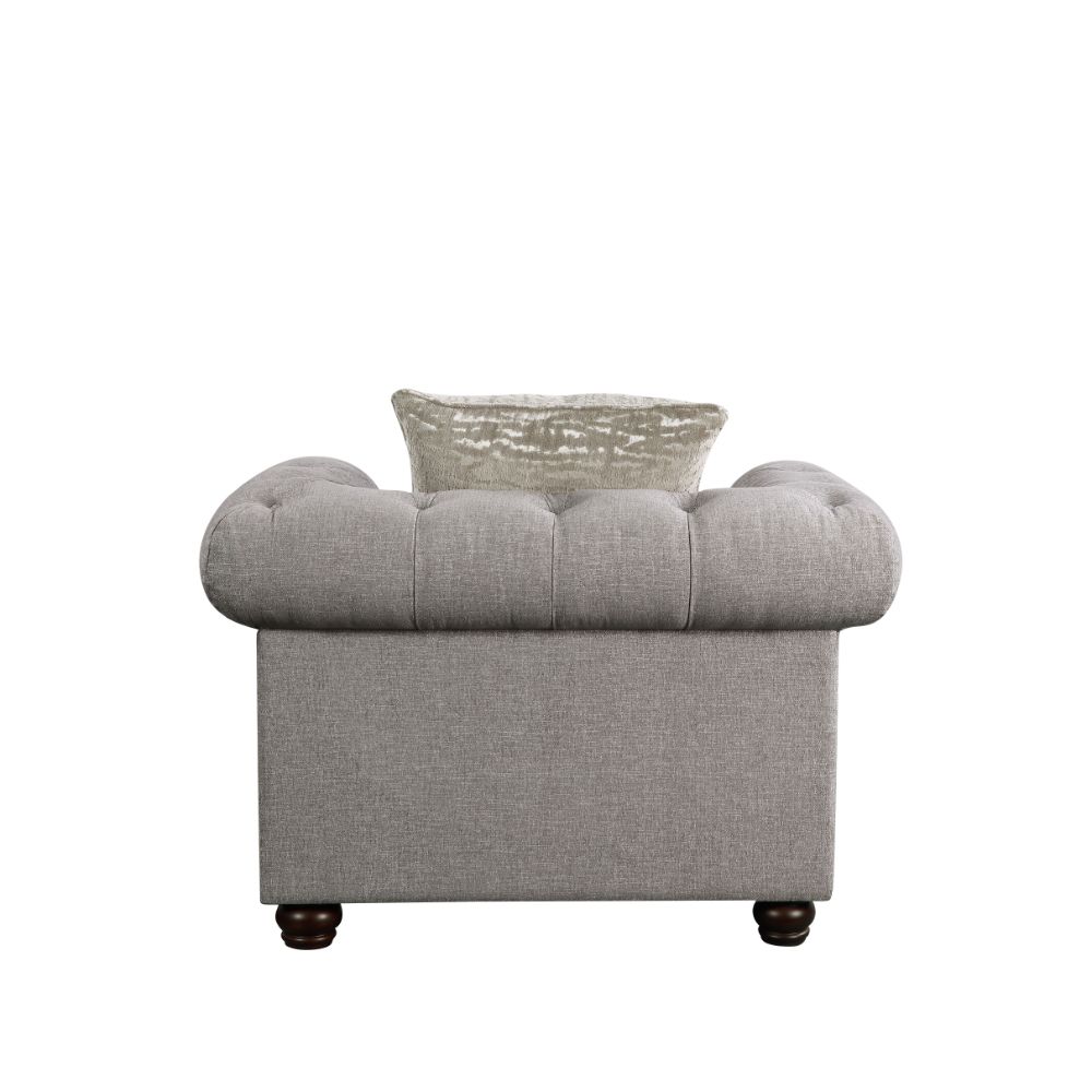 ACME - Gardenia Chair in Gray