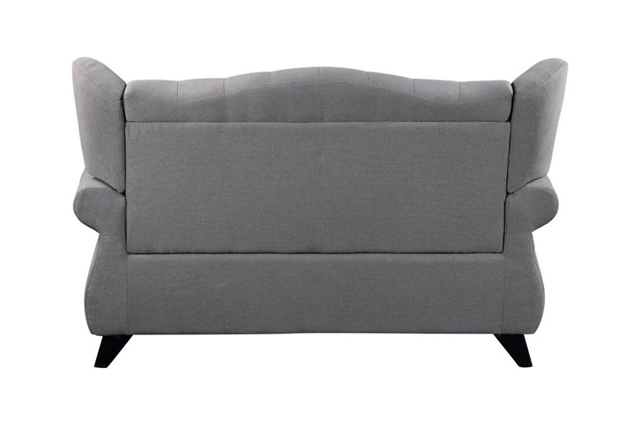 ACME - Hannes Loveseat with 2 Pillows in Gray