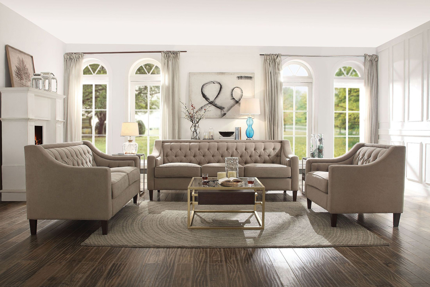 ACME - Suzanne Loveseat in Beige