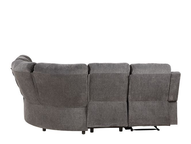 ACME - Kalen Motion Sectional Sofa in Gray Chenille