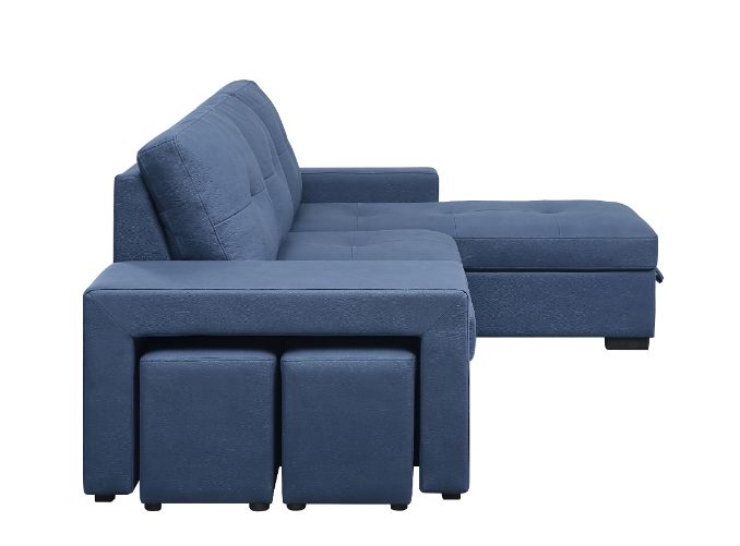 ACME - Strophios Sectional Sofa in Blue