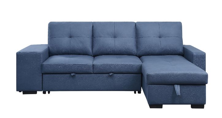 ACME - Strophios Sectional Sofa in Blue